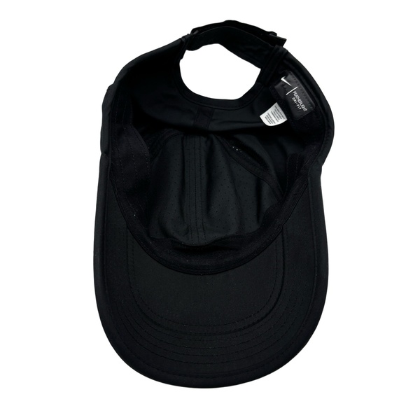 Nike Featherlight Dri-Fit Black Adjustable Hat Running Cap Lightweight Unisex - Picture 7 of 9